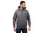 Caterpillar Markenbanner Baumwoll Herren Grauer Kapuzenpullover