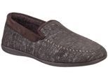 Cotswold Stanley Microfiber Heren Bruine Pantoffels