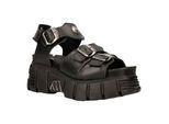 New Rock Unisex metalen Zwarte Punk Sandaal Laarzen - M-BIOS101-C2