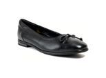 Pod Priya Leder Damen schwarze Ballerinas