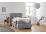 Boxspringbett OTTO HOME "Jenson", grau, B:128cm L:225cm, Struktur weich (85% Polyester/15% Nylon), Komplettbetten, Boxspringbett, in 4 Farben, 4 Breiten, 3 Matratzenarten in 2 Härtegraden, Topper