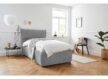 Polsterbett OTTO HOME "Jenson", grau, B:128cm L:225cm, Struktur weich (85% Polyester/15% Nylon), Betten, Polsterbett, als Bettgestell oder mit 3 Matratzenarten und Härtegraden