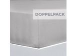 Bettlaken FLORELLA "EXCELLENT Jersey Elastan, 92% Baumwolle", silber (metallica), B:200cm L:220cm, Jersey, Obermaterial: 92% Baumwolle CO. 8% Elasthan EL., Bettlaken, Bettlaken