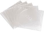 HAMA CD-Hülle "CD-Leerhülle Slim, 25er-Pack, Transparent, DVD CD Leerhülle", transparent, B:13cm H:12,5cm T:14,3cm, Hüllen, CD-Hülle