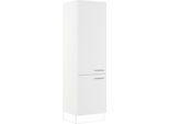 Seitenschrank IMPULS KÜCHEN "Valencia & Tirana", Breite/Höhe: 60/205,1 cm", weiß, B:60cm H:205,1cm T:57,6cm, Dekorfolie, Holzwerkstoff, Schränke, Seitenschrank, vormontiert, mit Drehtüren, mit verstellbaren Fachböden