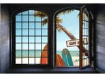 Wandsticker QUEENCE "Surf", bunt, B:60cm H:40cm, Vinyl, Wandtattoos, Wandsticker, Wandsticker, Wandbild, selbstklebend, 3D, Fenster