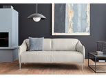 2,5-Sitzer W.SCHILLIG "sally Designsofa, Loungesofa, bequem, schmale Armlehnen, Breite 194cm", weiß (weiß z59), B:194cm H:78cm T:84cm, Longlife Xtra-Leder Z59: Glattleder mit modischer Prägung. Hautstärke 0, 9 - 1, 1 mm., Sofas, 2 5-Sitzer, mit Metallfüßen in Silber matt, Breite 194 cm