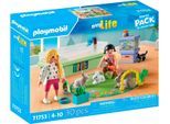 Konstruktions-Spielset PLAYMOBIL "Familie mit Hasen (71753), Playmobil My Life", bunt, Spielbausteine, Kinder, Kunststoff, Konstruktions-Spielset