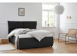 Polsterbett OTTO HOME "Jenson", grau (anthrazit), B:168cm L:225cm, Struktur weich (85% Polyester/15% Nylon), Betten, Polsterbett, als Bettgestell oder mit 3 Matratzenarten und Härtegraden