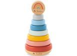 Stapelspielzeug PINOLINO "Stapelturm Ruby", bunt, Stapelspielzeug, BabyB:10cm H:20cm T:10cm, Holz, Stapelspielzeug, aus Holz, FSC - schützt Wald, B:10cm H:20cm T:10cm