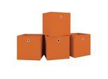 Faltbox VCM "4er Set Faltbox Klappbox Aufbewahrungsbox Boxas", orange, B:27cm T:27cm, Aufbewahrungsboxen, Faltbox