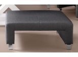 Polsterhocker EXXPO - SOFA FASHION "Intenso, Hocker, modern", grau (anthrazit), B:100cm H:50cm T:53cm, NaturLeder;Strukturstoff (Zusammensetzung: Polyester 100%);Luxus-Microfaser (Zusammensetzung: Aufgeflockte 100% Polyester Schicht mit Prägung);Cord (Zusammensetzung: Polyester 100%), Hocker, Polsterhocker, hohe Bodenfreiheit, frei im Raum stellbar, hoher Sitzkomfort