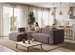 Ecksofa OTTO HOME "Merid L-Form, Sofa-Fix, B: 254 cm - OTTO. Verlässliche Qualität.", braun, B:254cm H:96cm T:160cm, 100% Polyester, Sofas, Ecksofa, Ottomane rechts/links, belastbar bis 460kg, nicht modulare Sofa