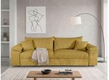 Schlafsofa COLLECTION AB "Mara, B: 249 cm, Liegefl. 139x195 cm", gelb, B:249cm H:42cm T:87cm, 100%Polyester, Sofas, Schlafsofa, Dauer-Schlaffunktion, Bettkasten & Federkern, wahlweise mit Topper
