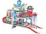 Spielzeug-Eisenbahn HAPE "Mega City Eisenbahn", bunt, Spielzeugfahrzeuge, KinderB:114,5cm H:65,4cm, Holz, Kunststoff, Metall, Spielzeug-Eisenbahn, B:114,5cm H:65,4cm