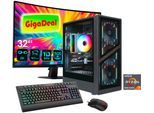 GAMEMAX Gaming-PC-Komplettsystem "GigaDeal AERIS GB 2805 AMD Ryzen 7 5700X 32GB 1TB SSD RTX 5070", Energieeffizienz: G, schwarz, Microsoft Windows 11 Home (64 Bit), 32 GB RAM 1.000 GB SSD, Computer_Komplettsysteme, Windows 11 + Gigabyte GS32QCA LED-Monitor Curved, 80 cm 32", Gaming-PC-Komplettsystem