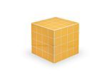 Mid.you Beistelltisch, Gelb, Glas, Holzwerkstoff, quadratisch, 41x41x41 cm, Wohnzimmer, Wohnzimmertische, Beistelltische, Glas-Beistelltische