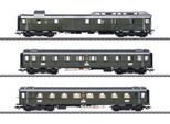 Personenwagen MÄRKLIN "Schnellzugwagen-Set FD 226 zur Baureihe 01 - 42490", grün, Modelleisenbahn-Fahrzeuge, Kinder, Kunststoff, Metall, mit Licht