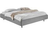 Polsterbett HOME AFFAIRE "Lumira, rahmenhohes Design & wahweise Überlänge", grau, B:215cm H:40cm L:235cm, 94% Polyester, 6% Nylon, Betten, Polsterbett, inkl. 7-fache Einlegetiefenverstellung & saugroboterfreundliche Höhe