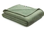 Wohndecke BUGATTI "bugatti Wohndecke Doppio Soft", grün, grau, B:160cm L:220cm, Polyester, Wohndecken, Wohndecke, mit hochwertiger Haptik