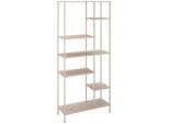 Xora Regal , Greige , Metall , 7 Fächer , 78x175x30 cm , Wohnzimmer, Regal, Bücherregale