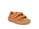 Barfußschuh FRODDO "Barefoot Base", Kinder, Gr. 24, braun (cognac), Glattleder, unifarben, Schuhe Barfußschuh, Klettschuh, Kindergartenschuh, Lauflernschuh mit Klettverschlüssen