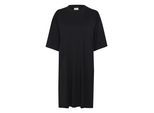 Midikleid KAFFE "Kleid KAmaibritt", Damen, Gr. XS, N-Gr, schwarz (schwarz deep), Obermaterial: 100% Baumwolle CO., Kleider Midikleid