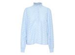 Langarmhemd KAFFE "Langarm - Hemd KAvictoria", Damen, Gr. 40, N-Gr, blau (soft chambray), Obermaterial: 100% Baumwolle CO., Hemden