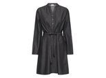 Midikleid FRANSA "Kleid FRVILDA", Damen, Gr. L, N-Gr, schwarz (schwarz denim), Obermaterial: 100% Baumwolle CO., Kleider Midikleid