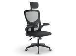 Juskys Bürostuhl Baltimore mit Rollen & Armlehne - Schreibtischstuhl ergonomisch - Stuhl - Schwarz