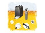 Komplett Set - Zapfanlage STREAM 80 Bierkoffer, Bierzapfanlage, Durchlaufkühler 2-leitig Trockenkühler, Zapfkopf:KeyKeg,Zapfkopf 2:KeyKeg