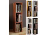VCM Holz Schallplatten Regal Stand Regal mit 3 Fächer für 100 Schallplatten Maße: H. 107 x B. 34 x T. 30 cm - Platto