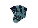 Kurzsocken SCHIESSER "Socken Legwear Kids 5er Pack", Mädchen, Gr. 23-26, blau (türkis), Obermaterial: 75% Baumwolle CO. 24% Polyamid PA. 1% Elasthan EL., Socken