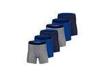 Boxershorts UNDER ARMOUR "Boxershort UA PERFORMANCE TECH - SOLID 6 IN 6PK 6er Pack", Herren, Gr. 5XL, bunt (blau, grau), Obermaterial: 90% Polyester Pol. recyc.. 10% Elasthan EL., Unterhosen