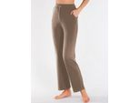 Leggings PLANTIER, Damen, Gr. 24/25, Kurzgrößen, grau (taupe), 64% Viskose, 30% Polyester, 6% Elasthan, unifarben, Hosen Leggings