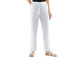 Palazzohose CLASSIC BASICS, Damen, Gr. 24, Kurzgrößen, weiß, 100% Baumwolle, unifarben, lang, Hosen Palazzohose