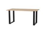 Livetastic , Naturfarben, Schwarz , Holz , Eiche , vollmassiv , rechteckig , 90x75x160 cm ,