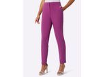 Webhose CREATION L, Damen, Gr. 24, Kurzgrößen, pink (magenta), 63% Polyester, 34% Viskose, 3% Elasthan, unifarben, lang, Hosen