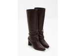 bonprix Stiefel, braun, Gr.41, Modischer Stiefel mit Raffung