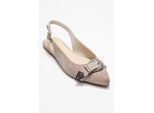 Cordelia Leder Spitz Zehenbereich Schnalle Sandale