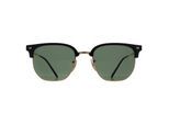Ray-Ban Vierkant Unisex Zwart op Goud Groen RB4416 New Clubmaster