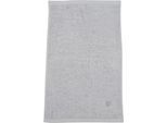 Gästehandtücher ROSS "Vita 4004", grau (silbergrau), B:30cm L:50cm, Frottier, Obermaterial: 100% Baumwolle, Handtücher, Bestickung ROSS-Emblem