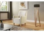 Sessel HOME AFFAIRE "Viva", beige (elfenbein), B:74cm H:93cm T:81cm, 100% Polyester, Sessel, Sessel, mit Federkern, mit Buchefüßen
