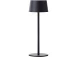 BRILLIANT LED Außen-Tischleuchte "Viani", schwarz, 1, Ø 9cm H: 25cm, 1 Stk., Leuchten, Kabellos, Solar & USB, H 25 cm, 170 lm, höhenverstellbar, 3000 K