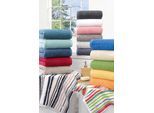 Duschtuch ROSS "Vita 4004", grau (flanell), B:70cm L:140cm, Frottier, Obermaterial: 100% Baumwolle, Handtücher, Bestickung ROSS-Emblem