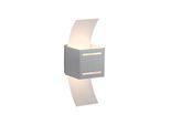 Wandleuchte PAUL NEUHAUS "ORMA", grau (aluminiumfarben), Leuchten, 1, H: 30cm, 1 Stk., Wandleuchte, B:10cm H:30cm T:12,6cm