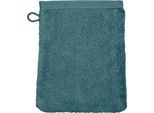 Waschhandschuh ROSS "Vita 4004", blau (pazifik), B:16cm L:22cm, Frottier, Handtücher