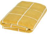 Duschtuch ROSS "Überkaro 9032", gelb (senf), B:75cm L:140cm, Frottier, Baumwolle, Handtücher, 100% Baumwolle, kariert, in modischen Karo Farben