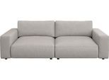 Big-Sofa MUSTERRING "LUCIA Mega Sofa, hoher Sitzkomfort, Breite 252cm, Kontrastnaht", beige (beige bax), B:252cm H:81cm T:124cm, Flachgewebe FLORIS (100% Polyester);Flachgewebe VALMONT (60% Baumwolle/ 40% Leinen);Microfaser CRONA (100% Polyester), Sofas, Big-Sofa, in vielen Qualitäten und 4 unterschiedlichen Nähten, 2,5-Sitzer