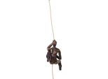 Wanddekoobjekt KARE DESIGN "Climber Rope", braun, B:12,5cm H:52cm T:9cm, Polyresin, Wanddekoobjekte, aus Polyresin